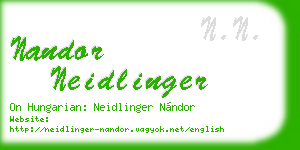 nandor neidlinger business card